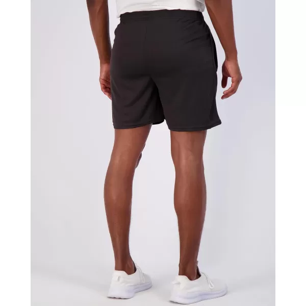 Real Essentials 4 Pack Mens 5 Mesh QuickDry Running Shorts with Zipper Pockets amp Drawstring Available in Big amp TallBig amp Tall Set 2