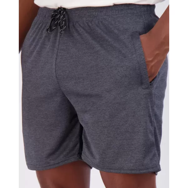 Real Essentials 4 Pack Mens 5 Mesh QuickDry Running Shorts with Zipper Pockets amp Drawstring Available in Big amp TallBig amp Tall Set 4
