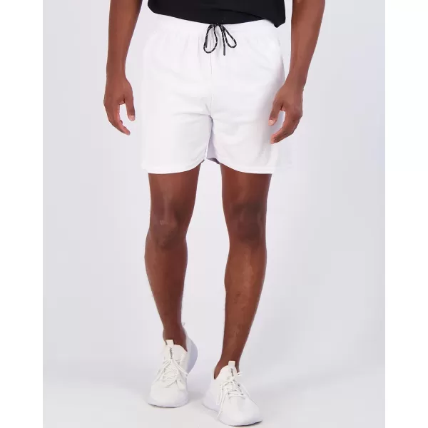 Real Essentials 4 Pack Mens 5 Mesh QuickDry Running Shorts with Zipper Pockets amp Drawstring Available in Big amp TallBig amp Tall Set 4