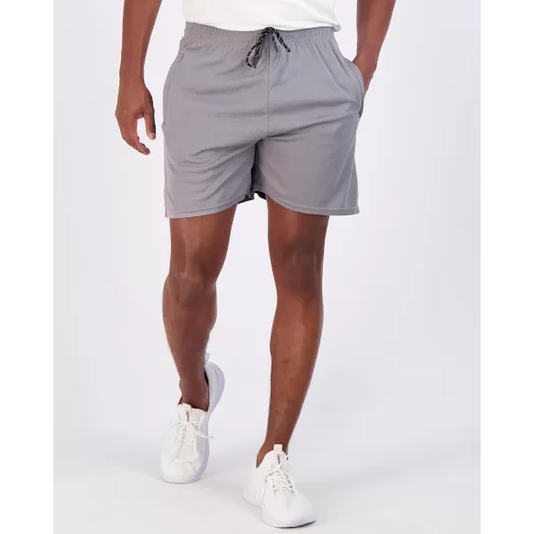 Real Essentials 4 Pack Mens 5 Mesh QuickDry Running Shorts with Zipper Pockets amp Drawstring Available in Big amp TallStandard Set 9