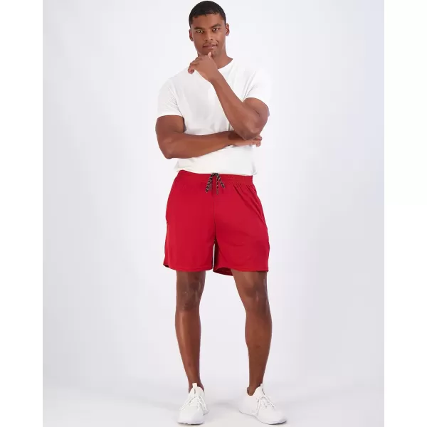 Real Essentials 4 Pack Mens 5 Mesh QuickDry Running Shorts with Zipper Pockets amp Drawstring Available in Big amp TallStandard Set 9