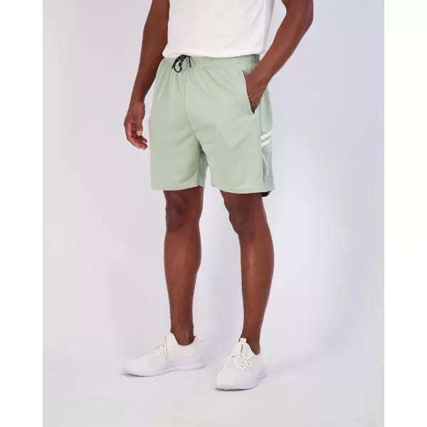 Real Essentials 4 Pack Mens 7 Athletic Running Quick Dry Mesh Shorts with Zipper Pockets Available in Big amp TallStandard Set 11