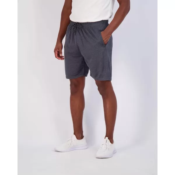 Real Essentials 4 Pack Mens 7 Athletic Running Quick Dry Mesh Shorts with Zipper Pockets Available in Big amp Tallbigtall Set 2