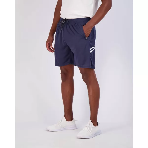 Real Essentials 4 Pack Mens 7 Athletic Running Quick Dry Mesh Shorts with Zipper Pockets Available in Big amp Tallbigtall Set 8