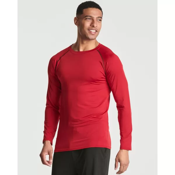 Real Essentials 4 Pack Mens Compression LongSleeve TShirt Athletic Cold Weather Baselayer Available in Big amp TallStandard Set B