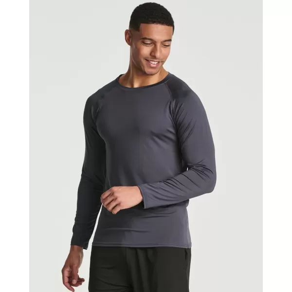 Real Essentials 4 Pack Mens Compression LongSleeve TShirt Athletic Cold Weather Baselayer Available in Big amp TallStandard Set G