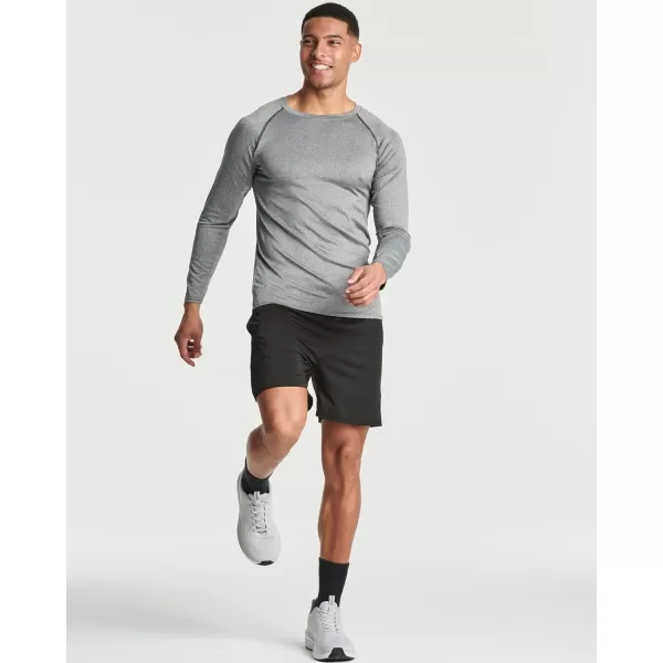 Real Essentials 4 Pack Mens Compression LongSleeve TShirt Athletic Cold Weather Baselayer Available in Big amp Tallbigtall Set E