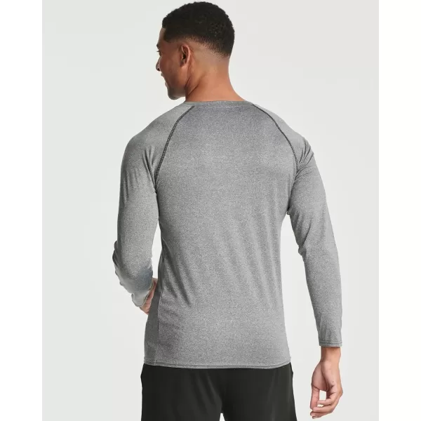Real Essentials 4 Pack Mens Compression LongSleeve TShirt Athletic Cold Weather Baselayer Available in Big amp Tallbigtall Set E