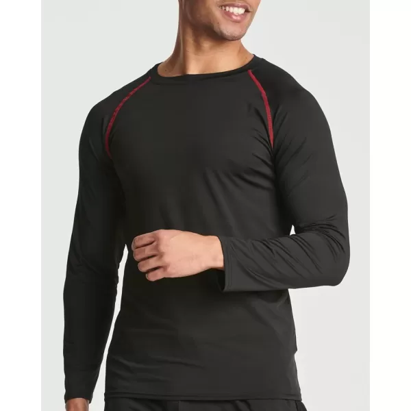 Real Essentials 4 Pack Mens Compression LongSleeve TShirt Athletic Cold Weather Baselayer Available in Big amp Tallbigtall Set F