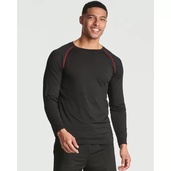 Real Essentials 4 Pack Mens Compression LongSleeve TShirt Athletic Cold Weather Baselayer Available in Big amp Tallbigtall Set F