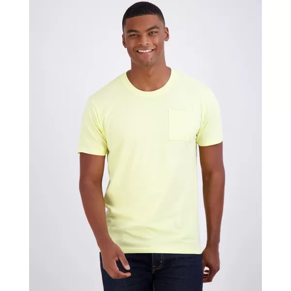 Real Essentials 4 Pack Mens Cotton Performance Short Sleeve Crew Neck Pocket TShirt Athletic Top Available in Big amp TallStandard Set 11