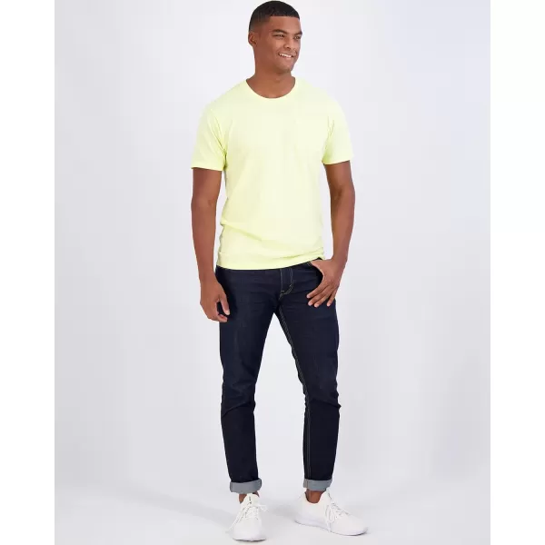 Real Essentials 4 Pack Mens Cotton Performance Short Sleeve Crew Neck Pocket TShirt Athletic Top Available in Big amp TallStandard Set 11