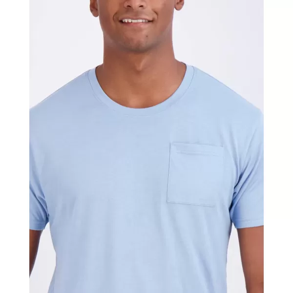 Real Essentials 4 Pack Mens Cotton Performance Short Sleeve Crew Neck Pocket TShirt Athletic Top Available in Big amp TallStandard Set 12