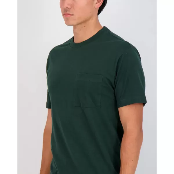 Real Essentials 4 Pack Mens Cotton Performance Short Sleeve Crew Neck Pocket TShirt Athletic Top Available in Big amp Tallbigtall Set 4