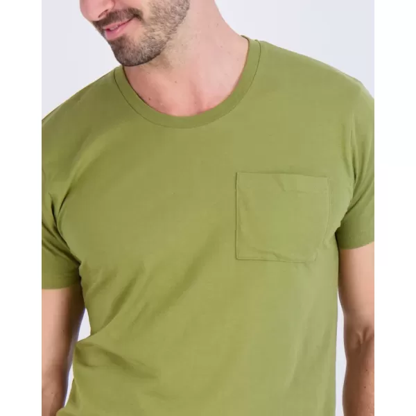 Real Essentials 4 Pack Mens Cotton Performance Short Sleeve Crew Neck Pocket TShirt Athletic Top Available in Big amp Tallbigtall Set 9