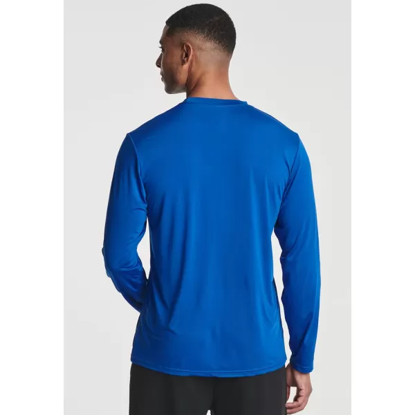 Real Essentials 4 Pack Mens DryFit Active Athletic Long Sleeve Pocket Crew TShirt Outdoors UPF 50 S5XLTBig amp Tall Set 8