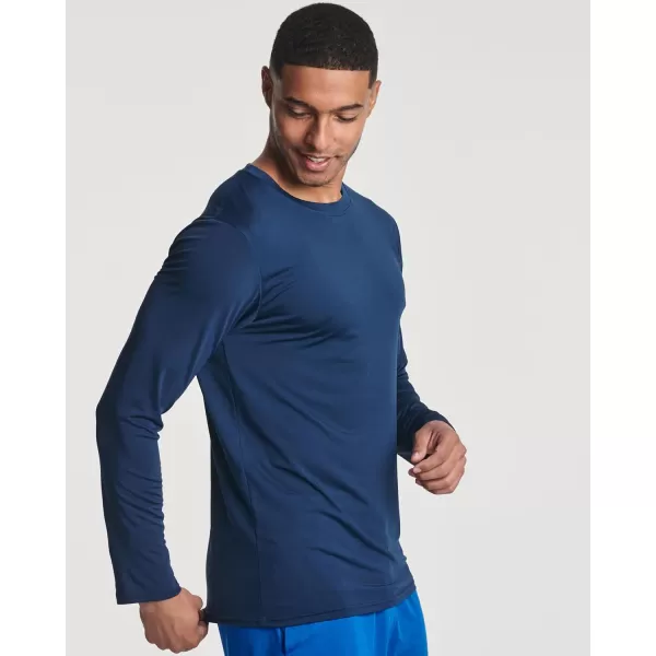 Real Essentials 4 Pack Mens DryFit UV Moisture Wicking UPF 50 SPF Sun Protective Fishing Hiking Swim Long Sleeve ShirtSet G