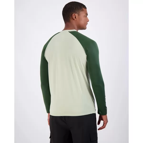 Real Essentials 4 Pack Mens Long Sleeve Rash Guard Shirt Swimwear UPF 50 Sun Protection Surf Top Available in Big  TallSet 7