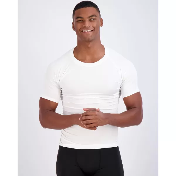 Real Essentials 4 Pack Mens Short Sleeve Compression TShirt Base Layer Undershirt Athletic Top Available in Big amp TallStandard Set I