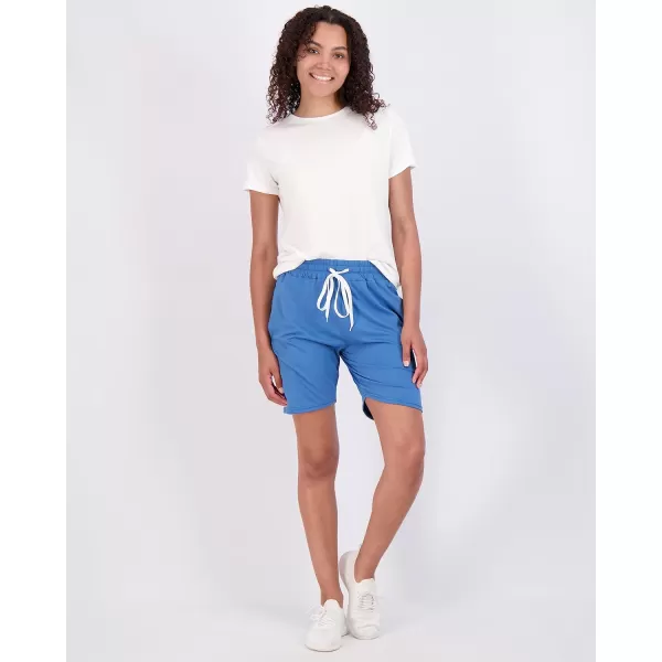 Real Essentials 4 Pack Womens 7 Bermuda Long High Waisted Shorts with Pockets  Workout Athletic Available in PlusStandard Set 6