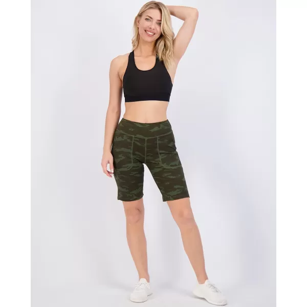 Real Essentials 4 Pack Womens 9 Bermuda Long High Waisted Shorts with Pockets Casual Workout Athletic Available in PlusBermuda Shorts Set 7