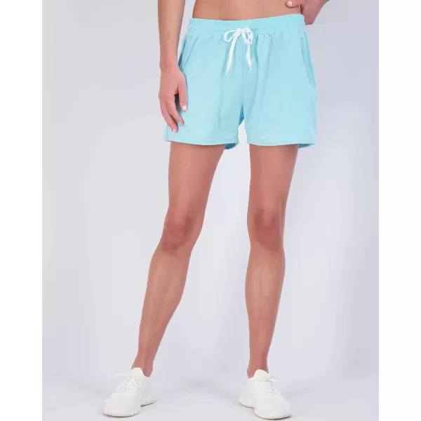 Real Essentials 4 Pack Womens Active Athletic Performance DryFit Shorts with Zipper Pockets Available in Plus SizeSet 10
