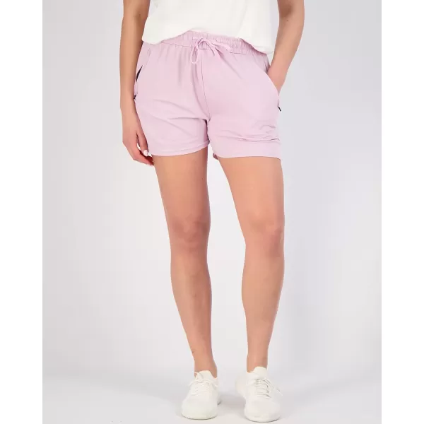 Real Essentials 4 Pack Womens Active Athletic Performance DryFit Shorts with Zipper Pockets Available in Plus SizeSet 11