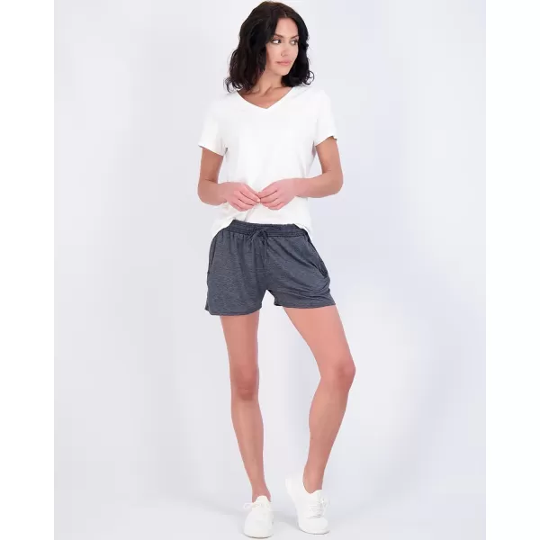 Real Essentials 4 Pack Womens Active Athletic Performance DryFit Shorts with Zipper Pockets Available in Plus SizeSet 8