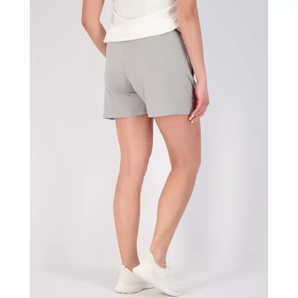 Real Essentials 4 Pack Womens Active Athletic Performance DryFit Shorts with Zipper Pockets Available in Plus SizeStandard Set 14