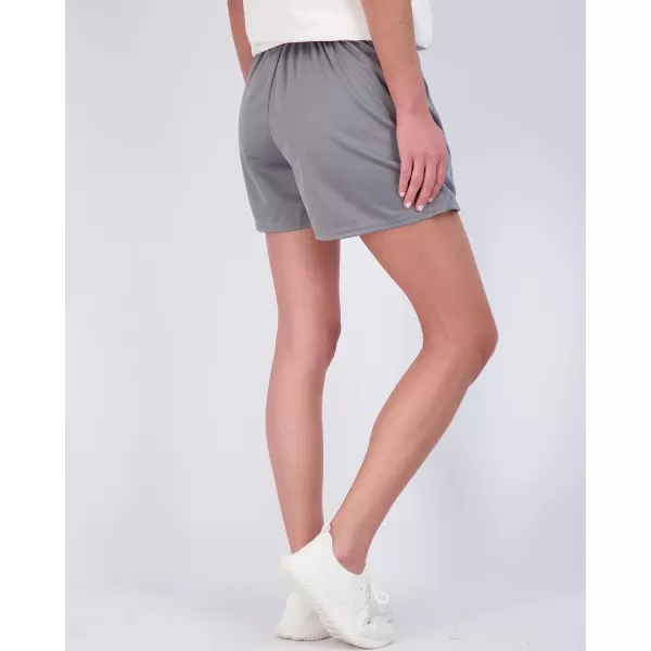 Real Essentials 4 Pack Womens Active Athletic Performance Mesh Shorts with Pockets Available in Plus SizeSet C