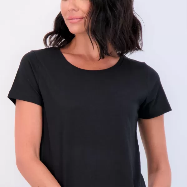 Real Essentials 4 Pack Womens ClassicFit Cotton ShortSleeve Scoop Crew Neck TShirt Available in Plus SizeRegular Size Set 6