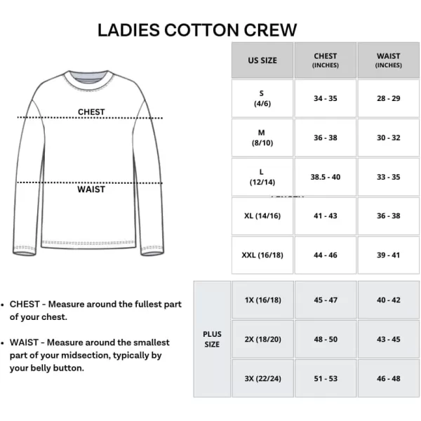 Real Essentials 4 Pack Womens Cotton ClassicFit LongSleeve Crewneck TShirt Available in Plus Sizeplussize Set 7