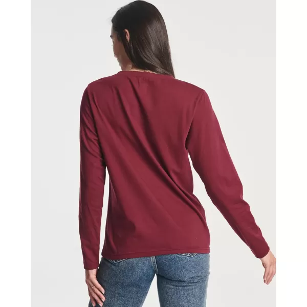 Real Essentials 4 Pack Womens Cotton ClassicFit LongSleeve Crewneck TShirt Available in Plus Sizeplussize Set 7