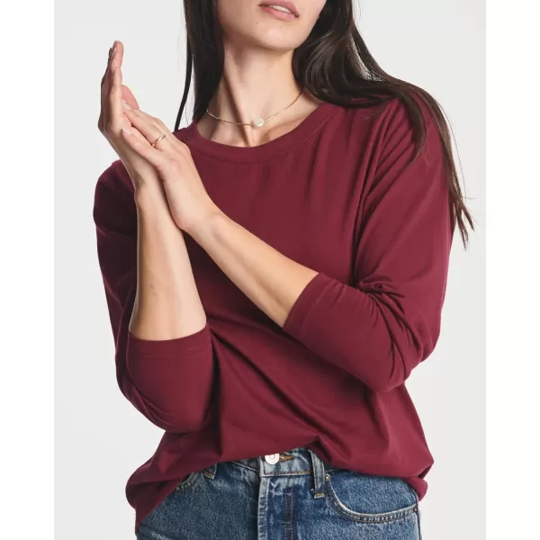 Real Essentials 4 Pack Womens Cotton ClassicFit LongSleeve Crewneck TShirt Available in Plus Sizeplussize Set 7