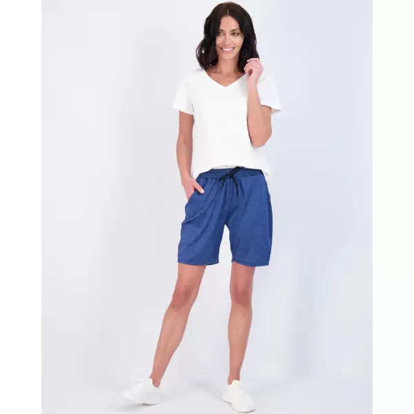 Real Essentials 4 Pack Womens DryFit Athletic 7 Bermuda Long High Waisted Running Shorts Available in Plus SizeSet 1