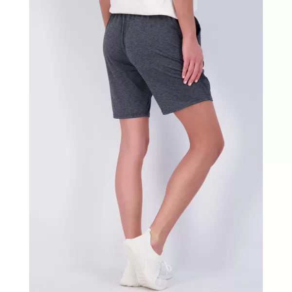 Real Essentials 4 Pack Womens DryFit Athletic 7 Bermuda Long High Waisted Running Shorts Available in Plus SizeSet 4