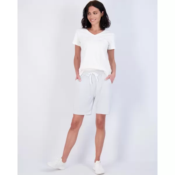 Real Essentials 4 Pack Womens DryFit Athletic 7 Bermuda Long High Waisted Running Shorts Available in Plus SizeSet 7