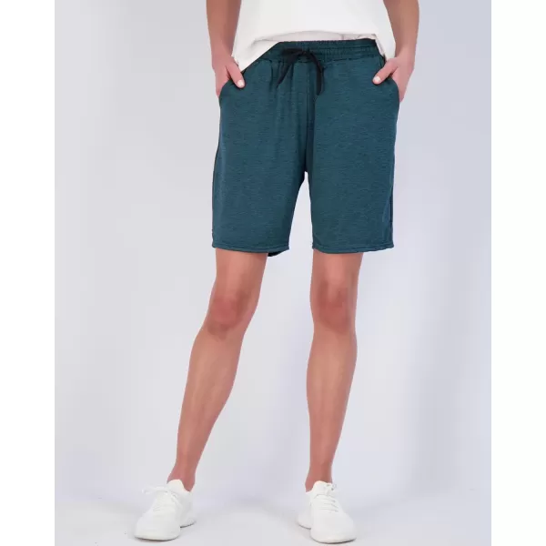 Real Essentials 4 Pack Womens DryFit Athletic 7 Bermuda Long High Waisted Running Shorts Available in Plus SizeSet 7