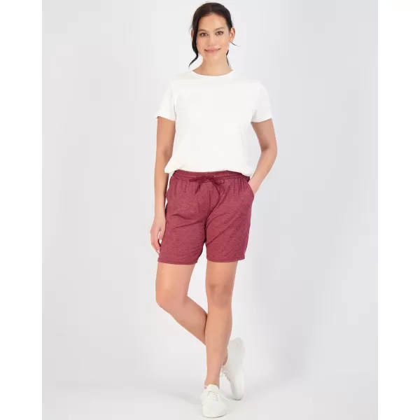 Real Essentials 4 Pack Womens DryFit Athletic 7 Bermuda Long High Waisted Running Shorts Available in Plus Sizeplussize Set 11