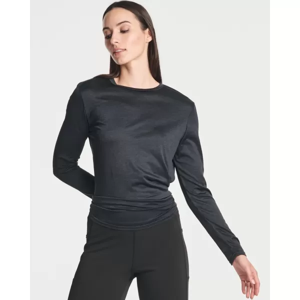 Real Essentials 4 Pack Womens DryFit LongSleeve Tie Back Open Back Athletic Workout TShirt Available in Plus SizeStandard Set 7