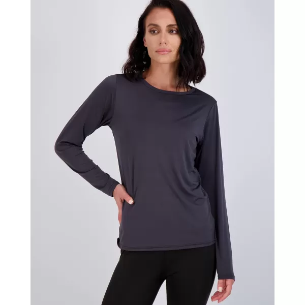 Real Essentials 4 Pack Womens DryFit Tech Stretch LongSleeve Athletic Workout TShirt Available in Plus SizeSet 3