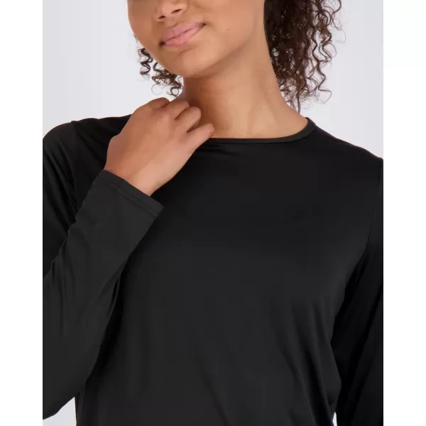 Real Essentials 4 Pack Womens DryFit Tech Stretch LongSleeve Athletic Workout TShirt Available in Plus SizeSet 9