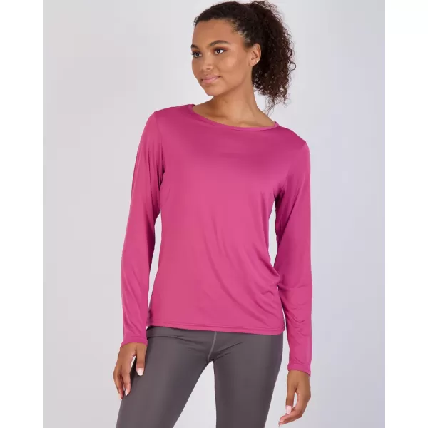 Real Essentials 4 Pack Womens DryFit Tech Stretch LongSleeve Athletic Workout TShirt Available in Plus SizeSet 9