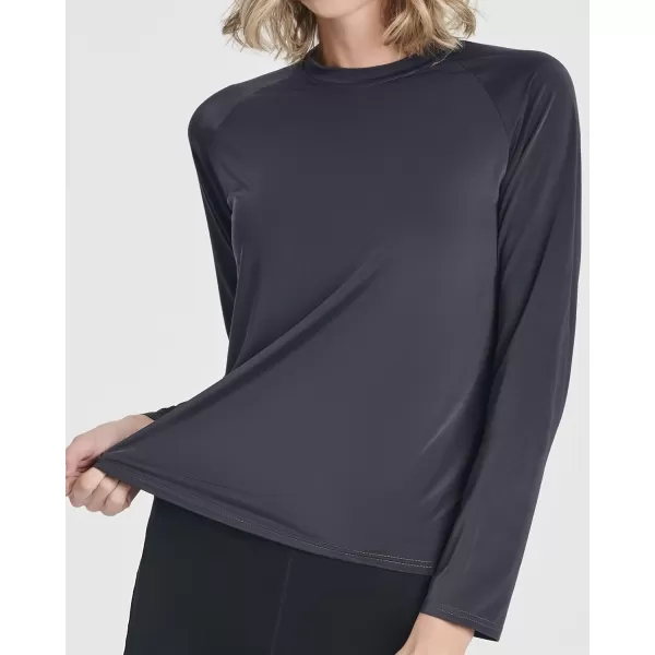 Real Essentials 4 Pack Womens Long Sleeve Rash Guard Shirt Swimwear UPF Sun Protection Swim Workout Top Available in PlusSet 5