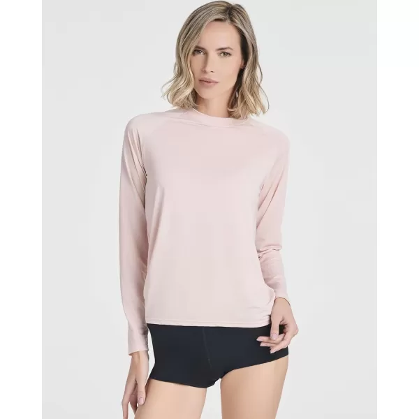 Real Essentials 4 Pack Womens Long Sleeve Rash Guard Shirt Swimwear UPF Sun Protection Swim Workout Top Available in PlusSet 5