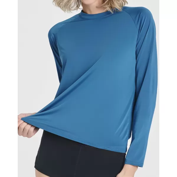 Real Essentials 4 Pack Womens Long Sleeve Rash Guard Shirt Swimwear UPF Sun Protection Swim Workout Top Available in PlusSet 6