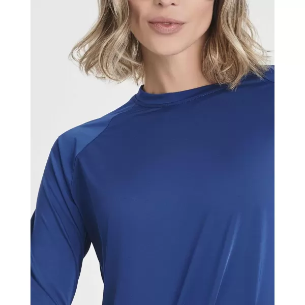 Real Essentials 4 Pack Womens Long Sleeve Rash Guard Shirt Swimwear UPF Sun Protection Swim Workout Top Available in PlusSet 7