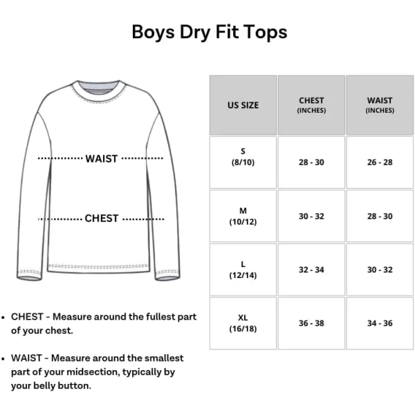 Real Essentials 4 Pack Youth DryFit Moisture Wicking Active Athletic Performance LongSleeve TShirt Boys amp GirlsSet 1