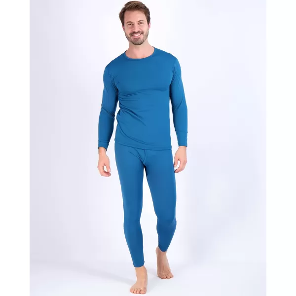 Real Essentials 4 Piece Mens Thermal Underwear Sets  Long Sleeve Top amp Bottom Fleece Long Johns Available in Big amp TallBig amp Tall Set 1