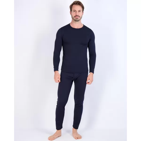 Real Essentials 4 Piece Mens Thermal Underwear Sets  Long Sleeve Top amp Bottom Fleece Long Johns Available in Big amp TallBig amp Tall Set 2